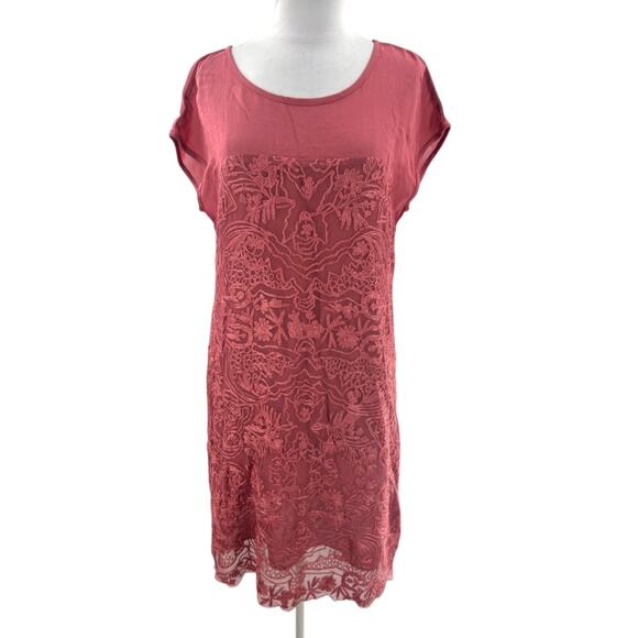 Sundance Lillian Rose Embroidered Shift Dress pink sz M - Picture 4 of 8